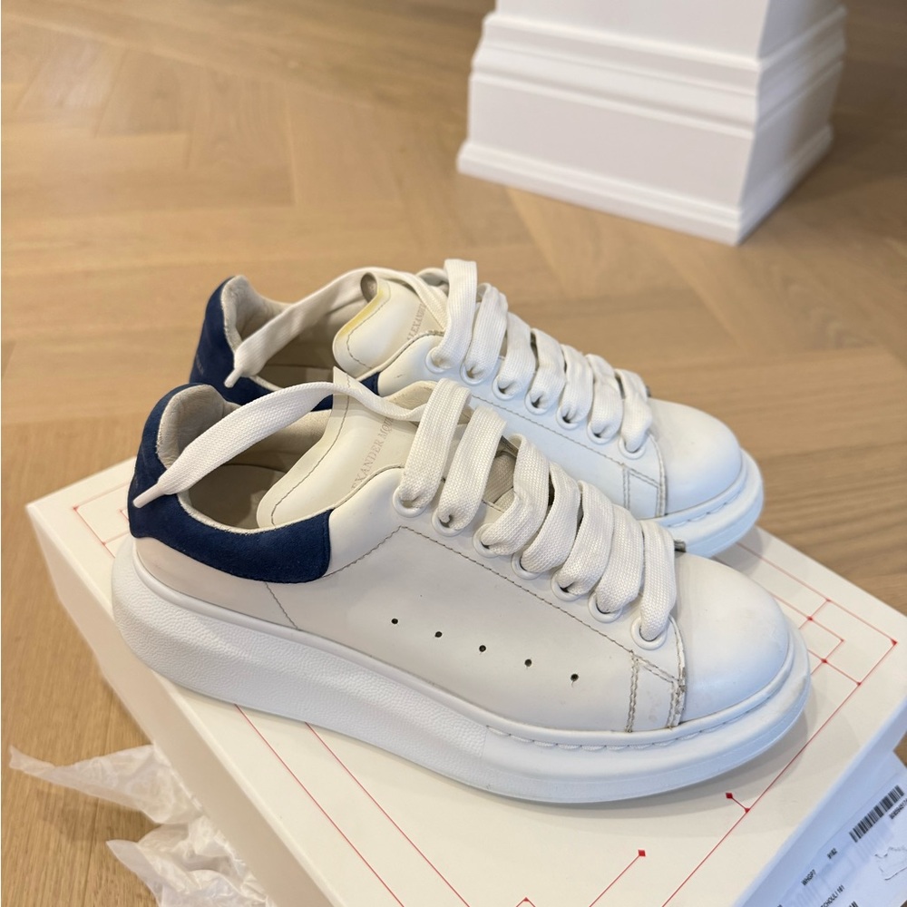 Alexander Mcqueen White and Navy Sneakers